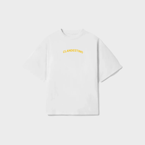 Clandestino Bold Identity- Playera blanca 