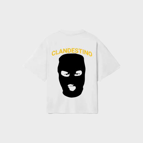 Clandestino Bold Identity- Playera blanca 