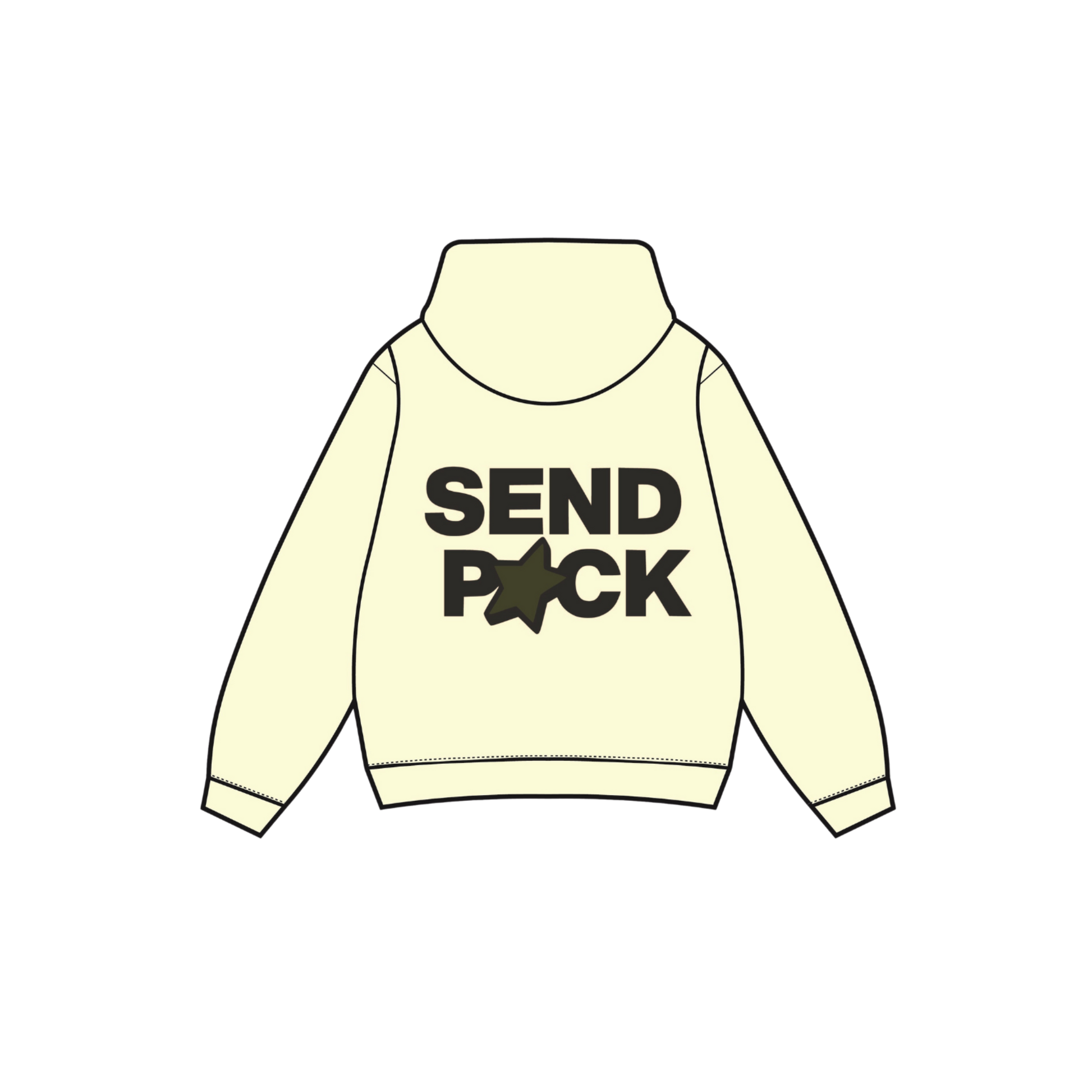 Send it-playera buttonless blanca 