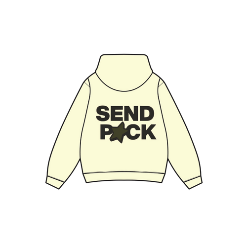 Send it-playera buttonless blanca 