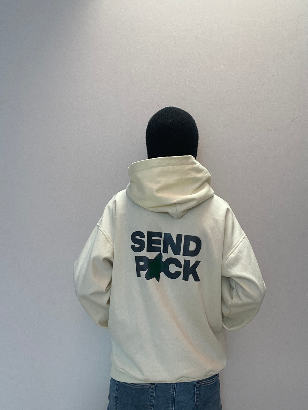 Send it-playera buttonless blanca 