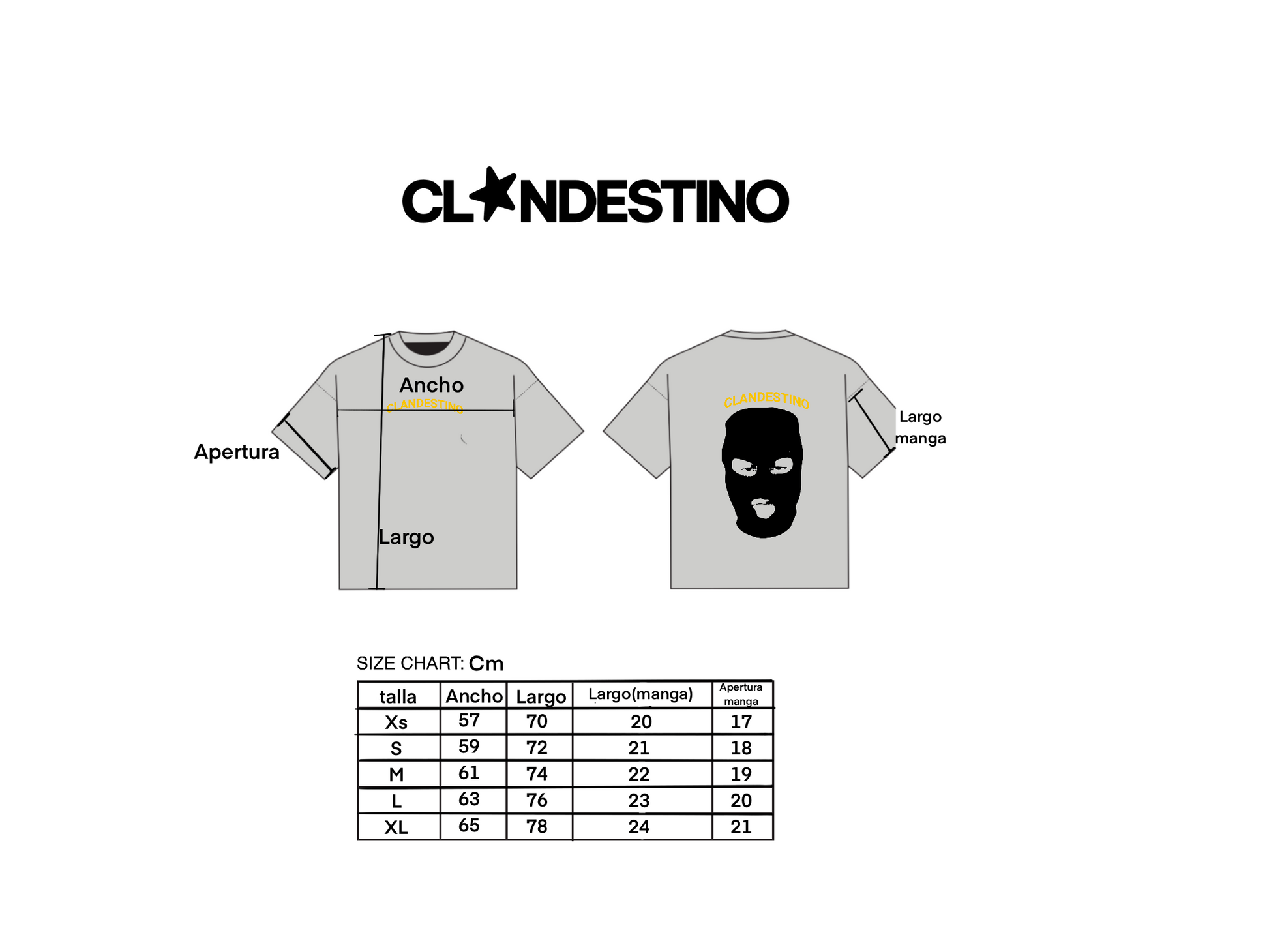 Clandestino Bold Identity- Playera blanca 